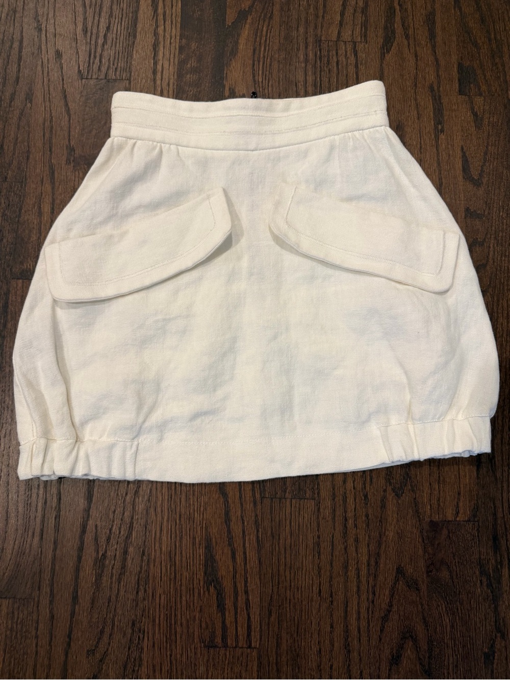 Missoni Cream Linen Mini Skirt with Branded Waist Tag